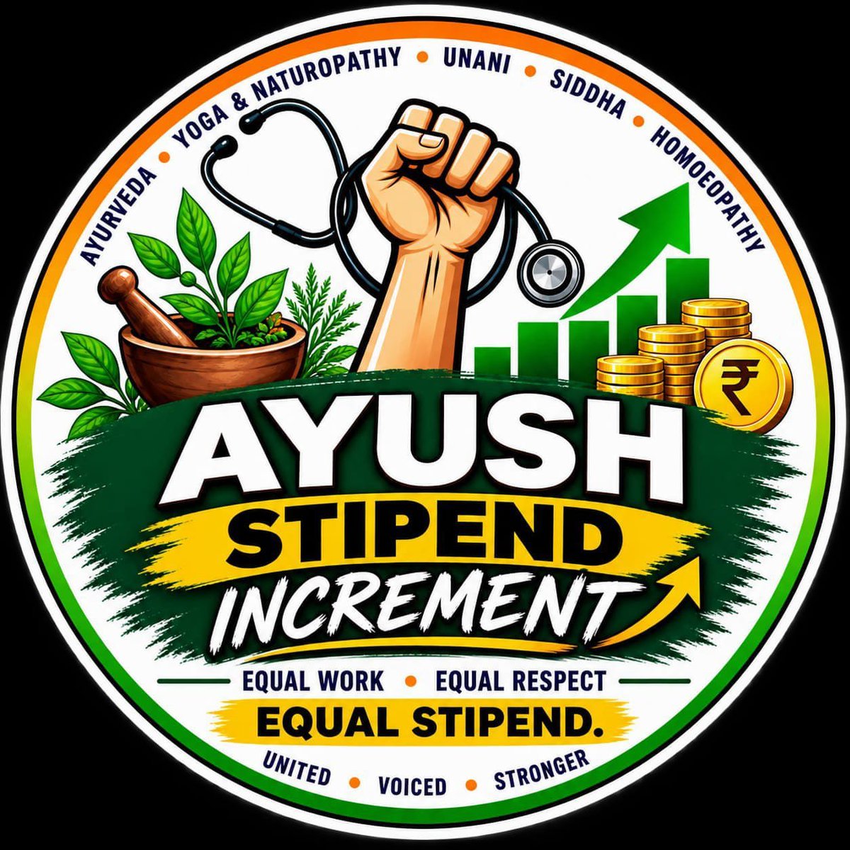 AsheeshVidyara1's tweet photo. समान मेहनत, समान जिम्मेदारी, समान सम्मान।
AYUSH Interns के stipend को ₹7,500 से बढ़ाकर ₹25,000/month किया जाए।
🙏⚕️✊

@ayushupdept
@dayalugurubjp @SureshKKhanna @CMOfficeUP
@upayushdept @moayush
#25kforAYUSH
#hikeAYUSHstipend
#AYUSHInternsUP https://t.co/XM3f6GyFiw