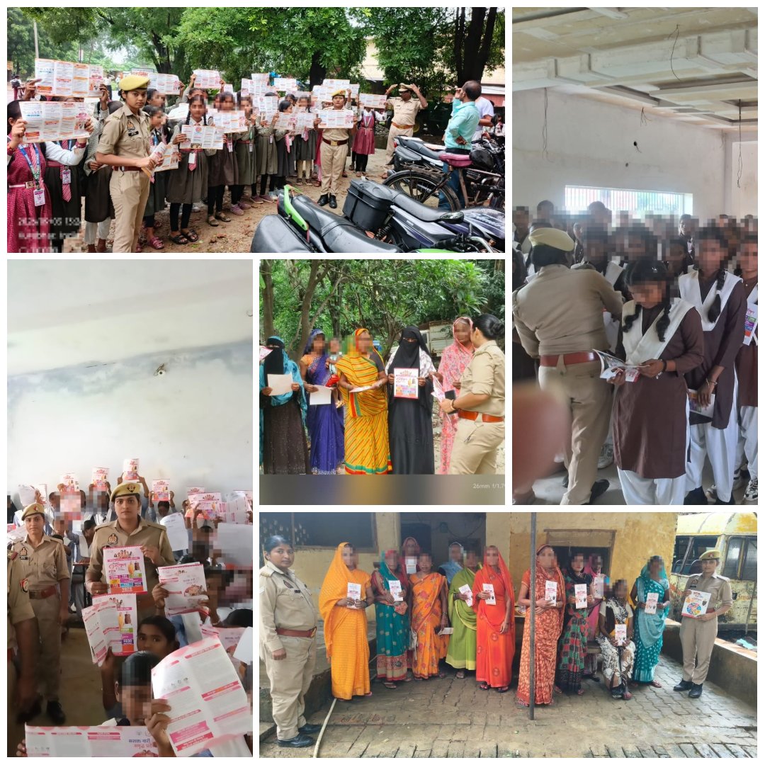 sultanpurpolice's tweet photo. #SP_STR पुलिस अधीक्षक सुलतानपुर श्री विनीत जायसवाल के निर्देशन में मिशन शक्ति व एंटी रोमियो टीमों ने महिलाओं/बालिकाओं को सुरक्षा, स्वावलंबन, हेल्पलाइन नंबरों (112, 1090, 1930) एवं जनकल्याणकारी योजनाओं की दी जानकारी। मिशन शक्ति फेज-5.0 (द्वितीय चरण): सुलतानपुर पुलिस का व्यापक जनजागरूकता अभियान।
#MissionShakti #UPPolice #WomenEmpowerment