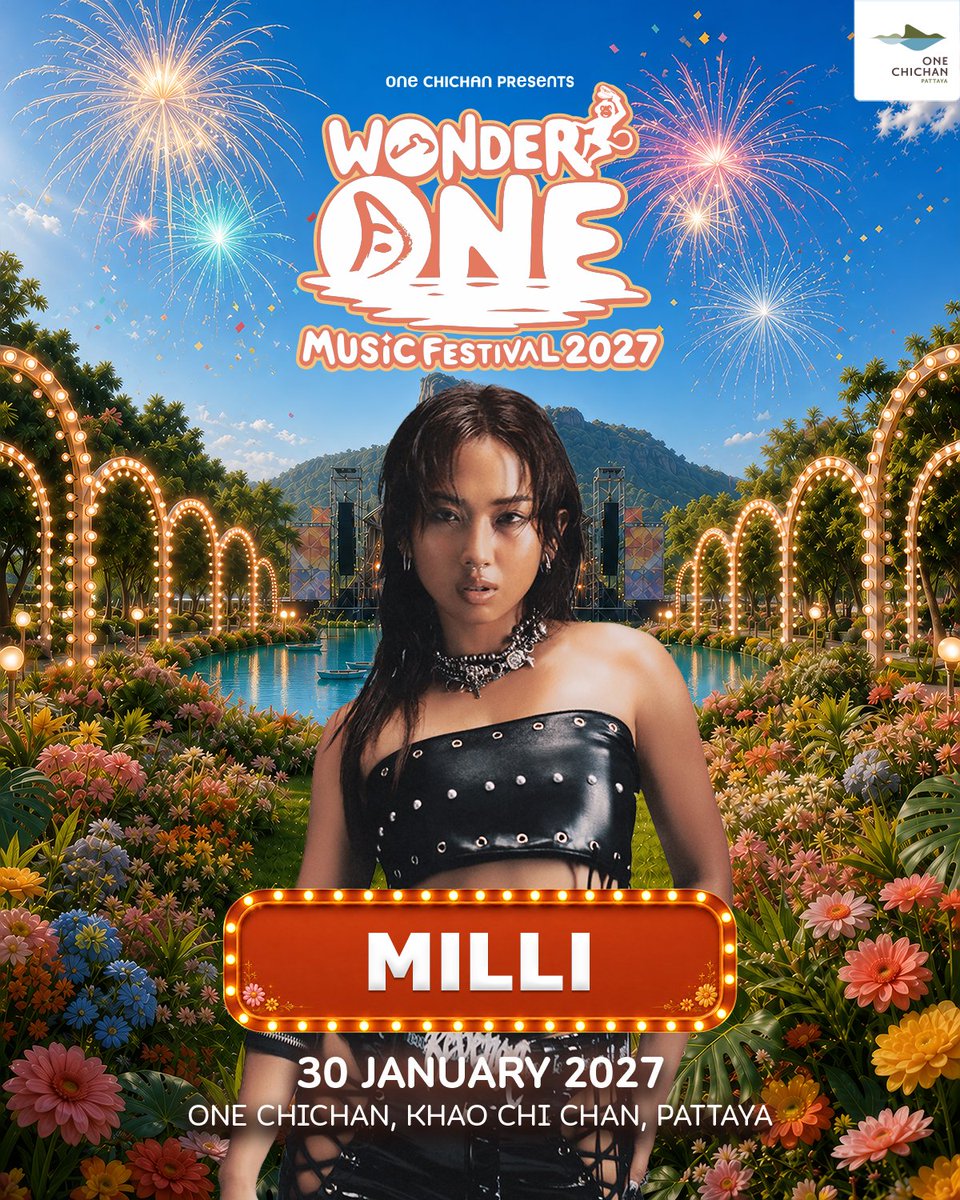 WonderOneFest's tweet photo. ถ้าคิดว่าจะมายืนฟังเพลงเฉยๆ ไลน์อัพแรกของเราคงไม่ยอมให้ทำแบบนั้นชัวร์ #MILLI 🥊 พร้อมเสิร์ฟไรม์เดือดๆ ให้เหล่า #BerbBle ลุกเป็นไฟ 🔥

📅 วันเสาร์ที่ 30 ม.ค. 2570
📍 วันชีจรรย์ เขาชีจรรย์ พัทยา

#WonderOneMusicFestival
#OneChiChan
#หนึ่งวันหนึ่งจุดหมายหลายความมหัศจรรย์ https://t.co/10imzInfPs