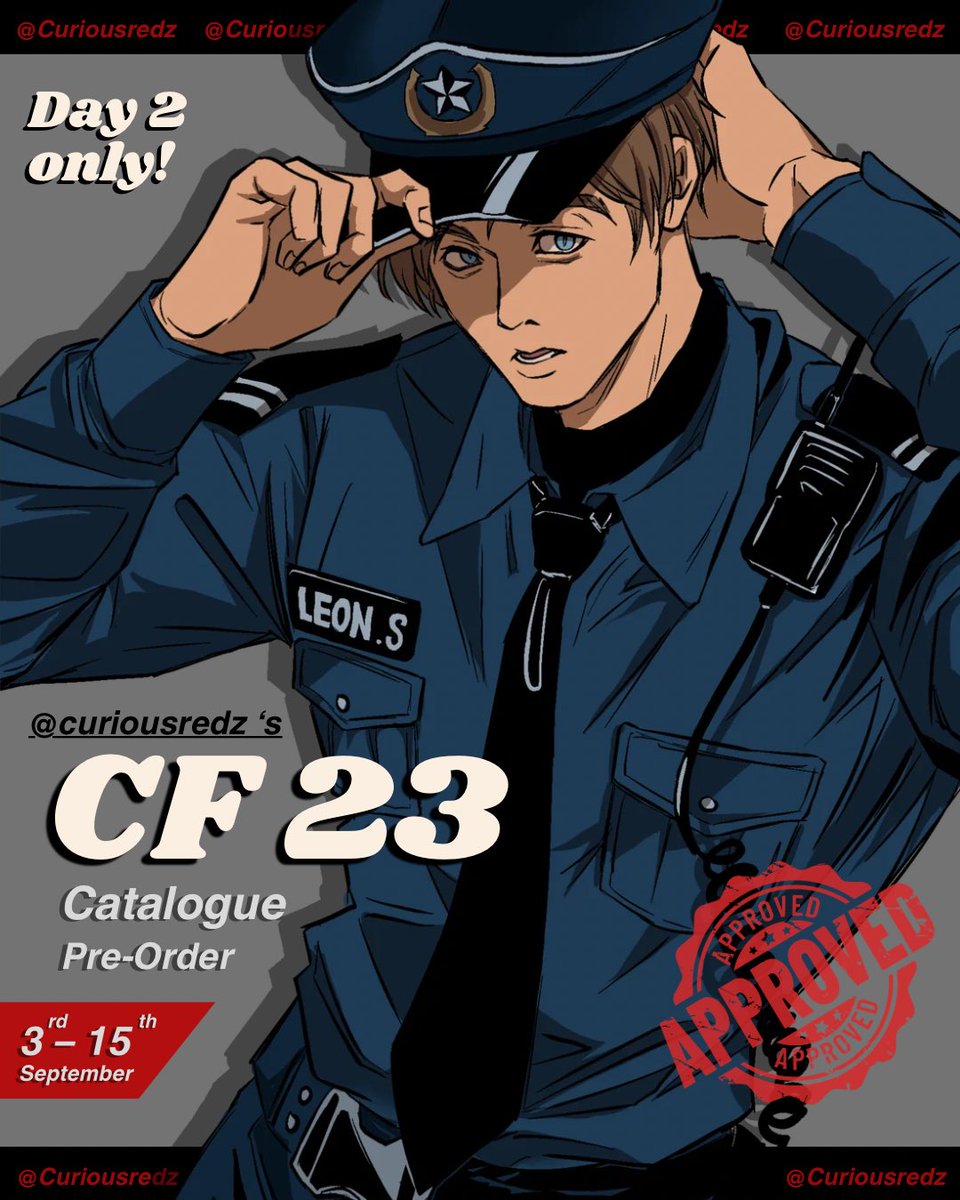curiousredz's tweet photo. [ ❤️ &amp; 🔁 are appreciated! ]
curiousredz’s #CF23 pre-order is open!

🍒: Pick up (DAY 2 ONLY) + mail order
📆: 3 — 15 sept 2026 (pick-up)
🌱: Resident Evil, RDR, SPN, Outlast Trials, DMC, HSR, Genshin
🔗: Link &amp; more in thread

#comifuro23 #CF23catalogue (1/2) https://t.co/UPpB3PnQcn