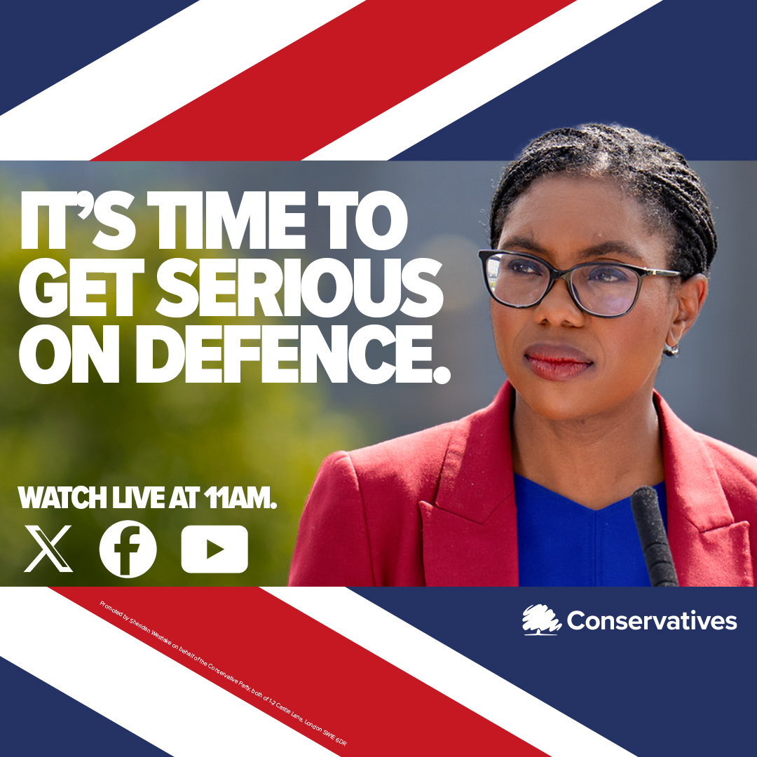 Conservatives's tweet photo. Join @KemiBadenoch live from 11am. https://t.co/IcZf3q8MV4