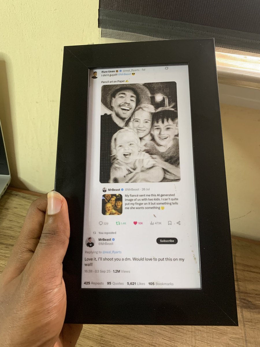 real_Ifyarts's tweet photo. Exactly one year ago, Mr Beast changed my life!!! https://t.co/EBcJ9sSPtU