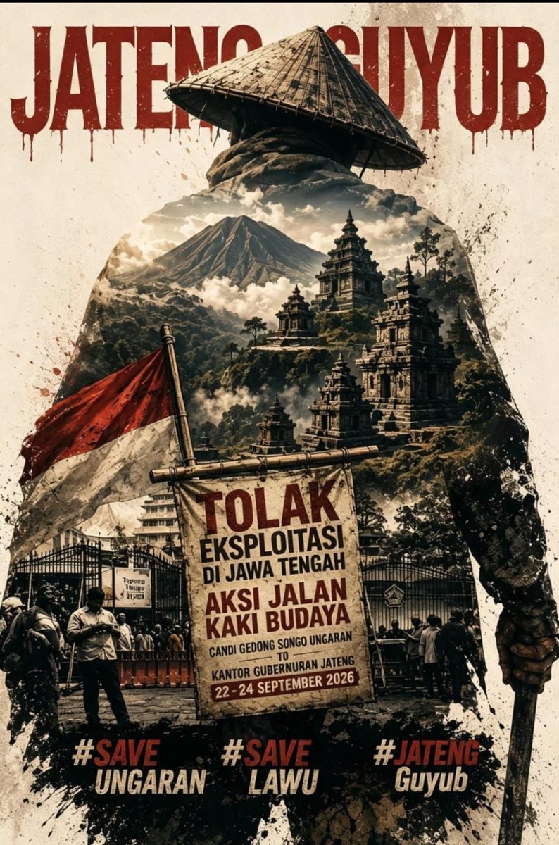 rizalakbarm_'s tweet photo. sebagai lanjutan dari aksi ini, pada 22-24 sep 2026 nanti, mas lilik yuliantoro & jateng guyub akan menggelar aksi jalan kaki dari candi gedongsongo di lereng gunung ungaran dan lari dari gunung lawu menuju kantor gubernur jateng di semarang.
#saveungaran #savelawu #jatengguyub https://t.co/3OV0CpbeOO