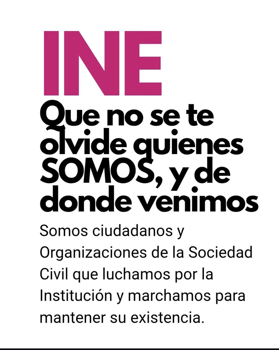 SanCa1665054's tweet photo. Memoria para el. @INEMexico
Somos los que salimos a marchar para defender la democracia : no para darles un cheque en blanco! Recuerden que se deben a los ciudadanos: no a los intereses políticos de un partido: #SOMOS forma parte de esa marea rosa que los defendió! https://t.co/e7ddTeqVQK