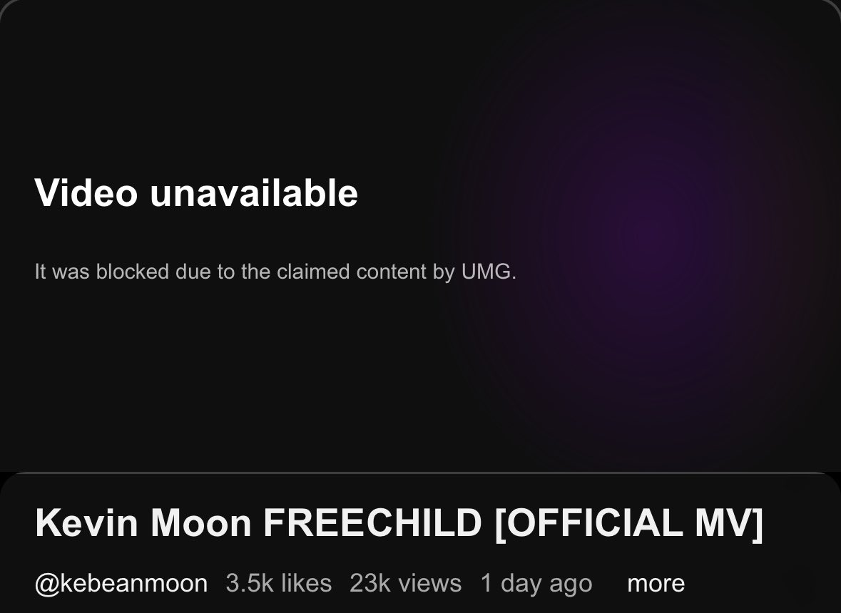 lykkelaks's tweet photo. @kebeanmoon unfortunately there is an issue with your mv 🥺

in my country youtube is banned so i need to use vpn for access, but i try different countries (germany, latvia) and still have this issue

all others video in your channel is ok though
i really want to stream your mv officially 🥺 https://t.co/lDFvQVveB3