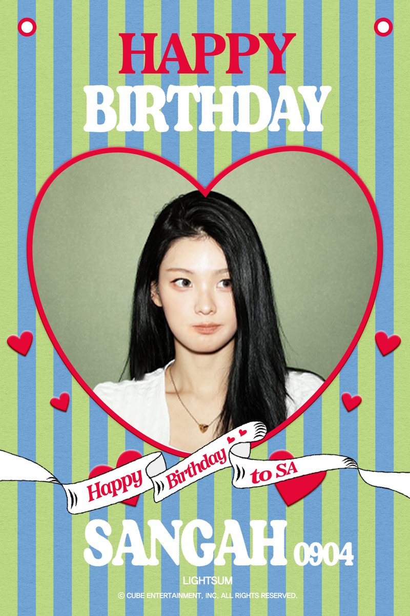 CUBE_LIGHTSUM's tweet photo. [🎂] HAPPY BIRTHDAY TO SANGAH 💕

#HAPPY_SANGAH_DAY
#LIGHTSUM #SANGAH
#상아땅_예쁜나이25살 https://t.co/LM37sdRzch