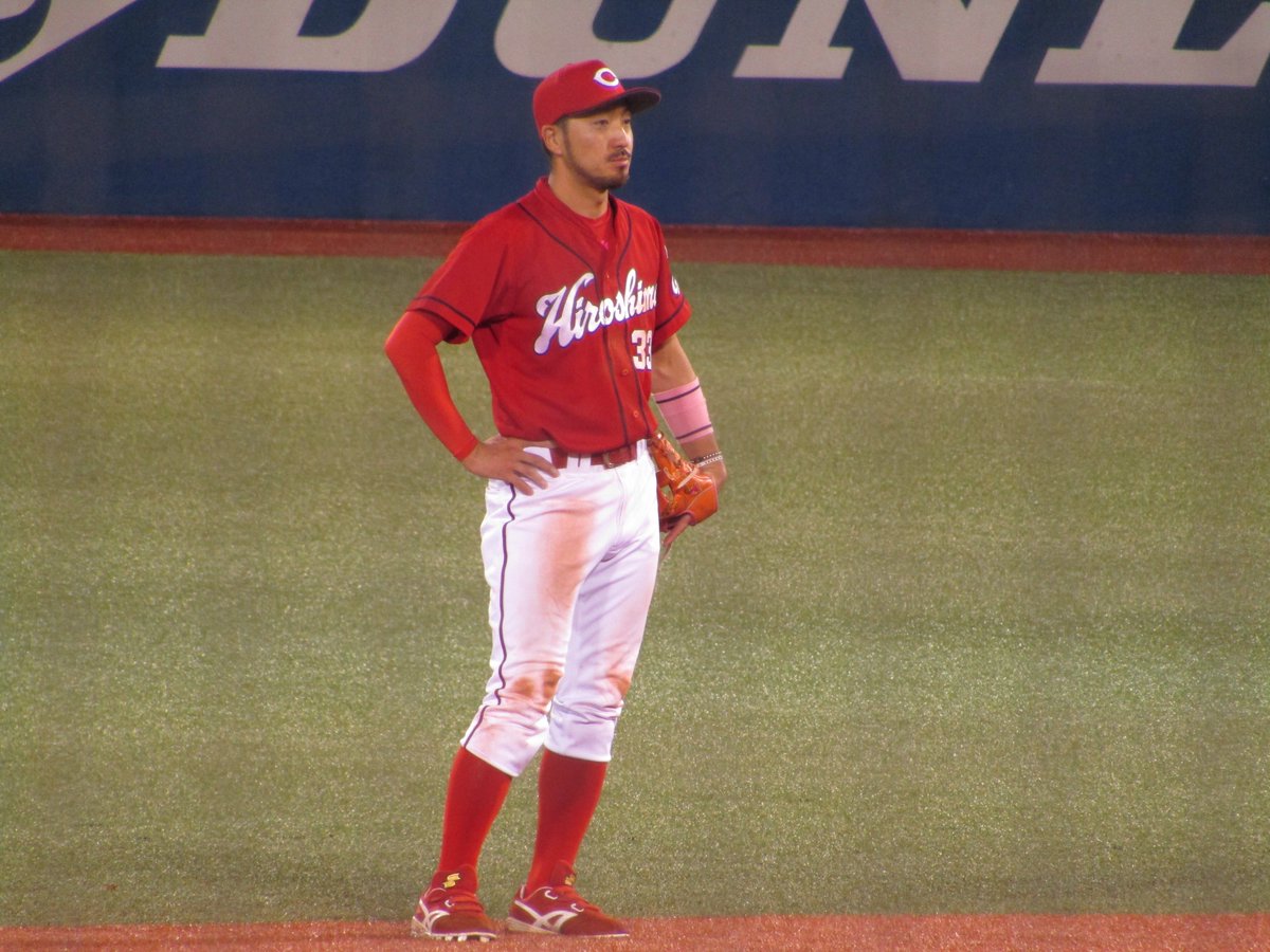 hithit4141's tweet photo. 2019年の広島・菊池涼介⚾        
＠神宮球場       
ヤクルトvs広島　5/29                     

#広島東洋カープ 
#プロ野球 https://t.co/9WGn2v1qkd