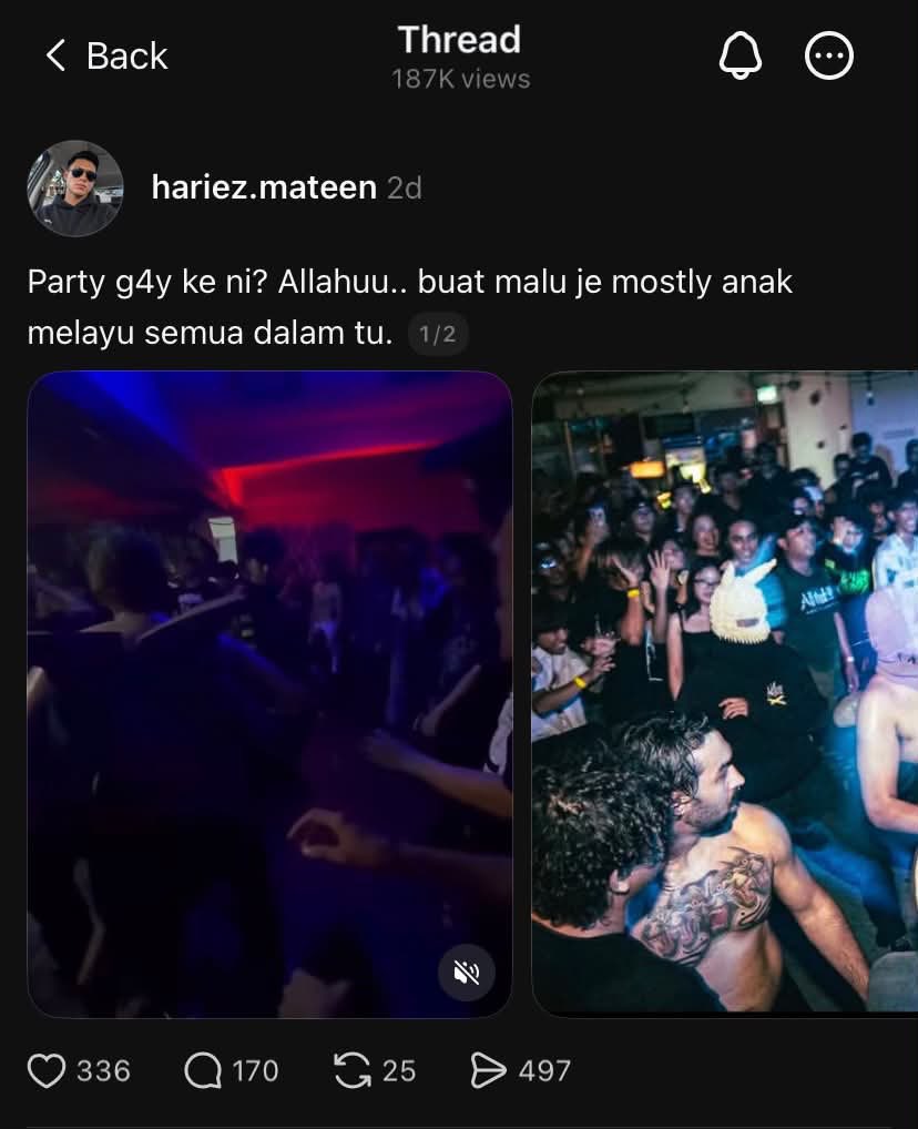jermakawa's tweet photo. locals on thread discovered mosh pits and they labelled it as a gay party im fucking dead bro https://t.co/XPAkcJQc9A