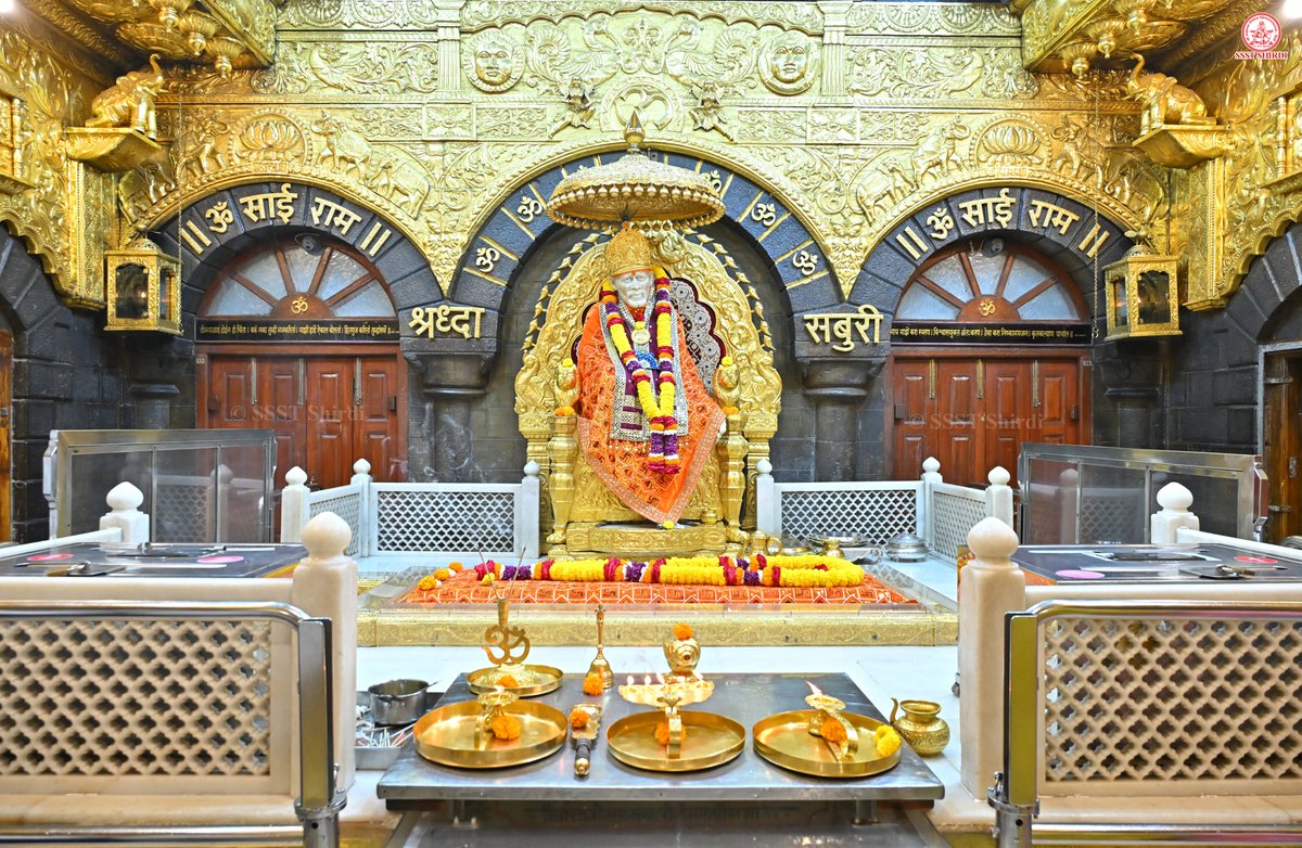SSSTShirdi's tweet photo. *!! ॐ साई राम !!*
*श्री साईबाबा संस्थान विश्वस्त व्यवस्था,शिर्डी*
*!! ॐ Sai Ram !!*
*Shri Saibaba Sansthan Trust, Shirdi*
≈≈≈≈≈≈≈≈≈≈≈≈≈≈≈≈≈ 
*आरती :- माध्यान्ह आरती*
*गुरुवार ०३ सप्टेंबर २०२६*  
*Aarti :-  Madhyan Aarti*
*Thursday 03 September 2026* https://t.co/Oyo6jXkVPa