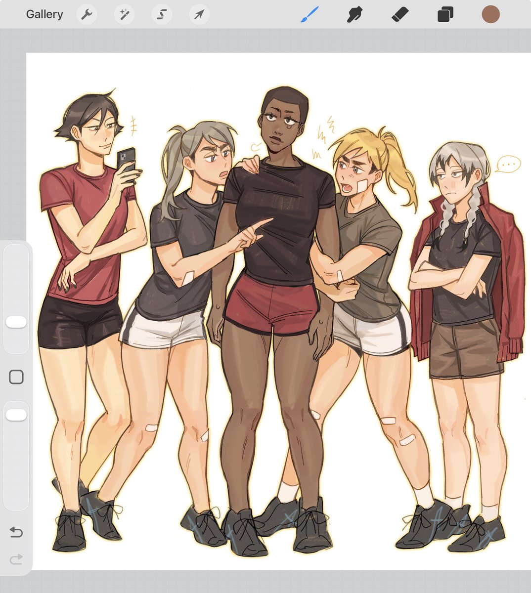 drawnbymabel's tweet photo. Inarizaki as girls 🙂‍↕️ https://t.co/VA6m9wTPra