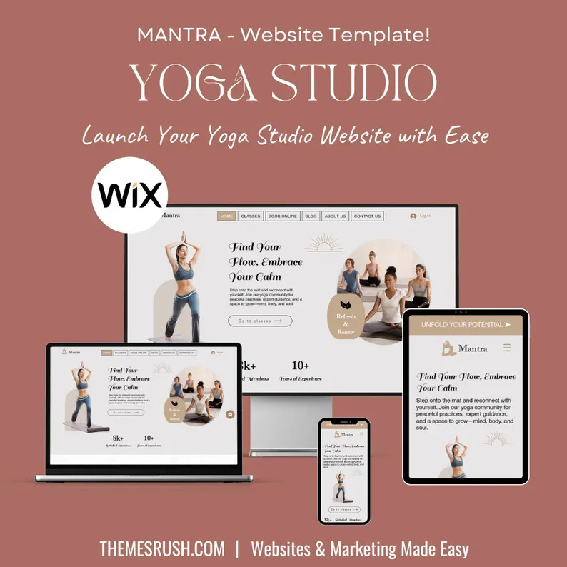 EtsHaileyMorgan's tweet photo. Yoga WIX Website Template | Yoga Studio &amp; Wellness Coach Website

Template Link: https://t.co/IvA8yDzVNX

✨ 15+ pages 
✨ Online booking &amp; class schedules 
✨ Pricing &amp; members area 
✨ Mobile-friendly design 
✨ Easy to customize

#websites https://t.co/3TByhMHz6m