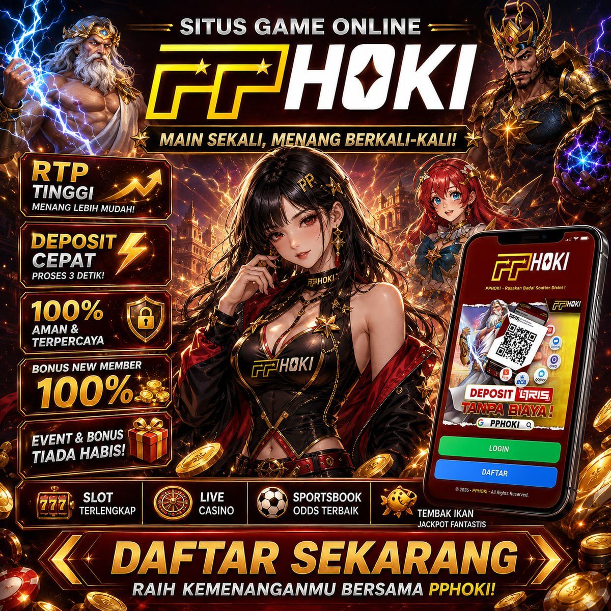 a_ariellya's tweet photo. 🔥 PPHOKI, tempat serunya para pencari sensasi! 🔥

💥 RTP tinggi bikin permainan makin menarik
🛡 Aman &amp; terpercaya
🎉 Event dan bonus seru tanpa habis
📲 Deposit QRIS tanpa biaya

Yuk, daftar sekarang dan rasakan sendiri! 🚀✨ 👉 https://t.co/qzMcsABHPg https://t.co/4DYdoClTSz