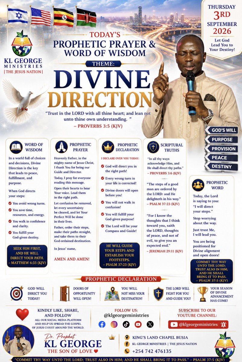 klgministries's tweet photo. #DrProphetKLGeorge
#TheSonOfLove
#psbministries
#KLGeorgeMinistries
#FamilyOfFaithAndLove
#JesusNation
#DailyDevotion
#PrayerPoint
#PropheticPrayer
#PrayerWorks
#MorningPrayer
#EveningPrayer
#PrayerLife
#PropheticWord
#PropheticGrace
#DivineFavor
#AnointingBreaksYoke
#FaithDeclarations
#SpeakLife
#SpiritualAuthority
#FaithInGod
#TrustGod
#WalkByFaith
#GodsPromises
#ChristianLiving
#bībletruth