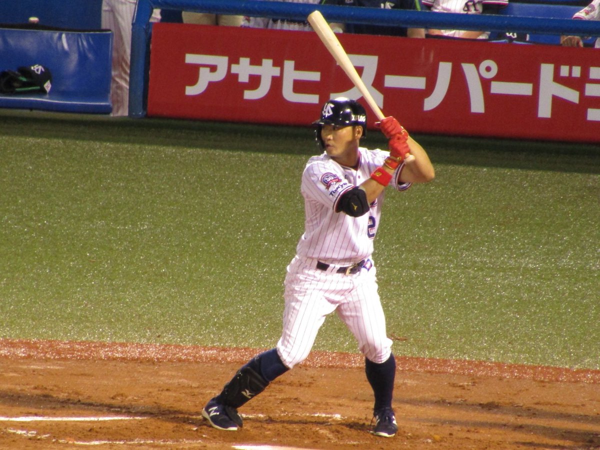 hithit4141's tweet photo. 2019年のヤクルト・青木宣親⚾           
＠神宮球場          
ヤクルトvsオリックス　6/24                           

#東京ヤクルトスワローズ
#プロ野球 https://t.co/qJ1I3VVGXe