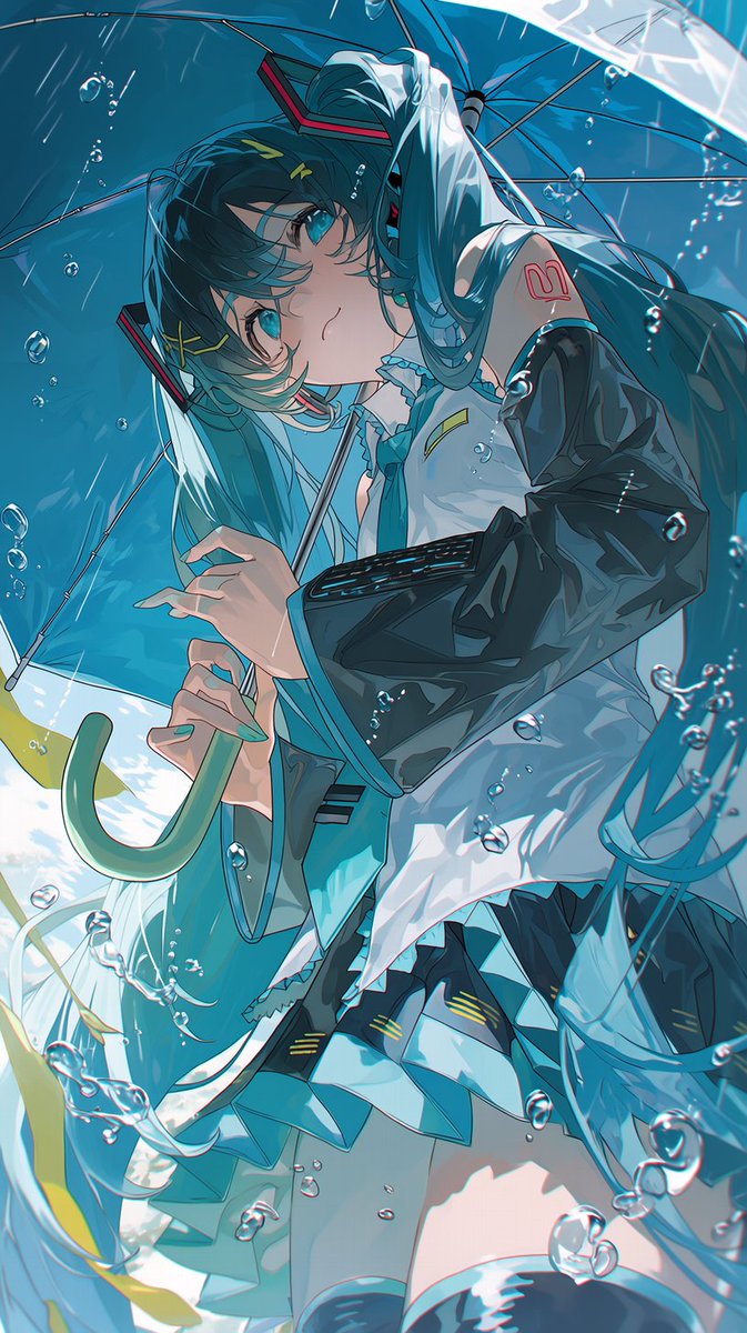 killergangAI's tweet photo. Rain
 #初音ミク https://t.co/SILF0LnN9f