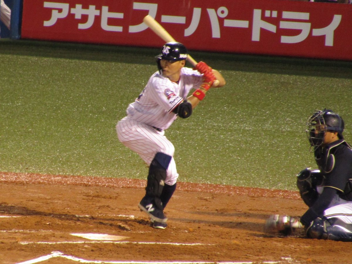 hithit4141's tweet photo. 2019年のヤクルト・青木宣親⚾           
＠神宮球場          
ヤクルトvsオリックス　6/24                           

#東京ヤクルトスワローズ
#プロ野球 https://t.co/qJ1I3VVGXe