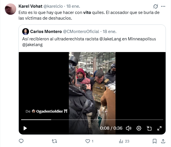 CarlosDarnay's tweet photo. @karelcio @jandcalderon985 Andrés nunca ha llamado a linchar a nadie como haces tú. Tremenda cara de palo la que tienes. Solo hay que revisar tu cuenta para saber que el violento y doble moral es otro. https://t.co/C530iC8djx