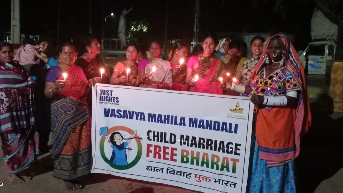 GurramRj's tweet photo. Women of Seethrampuram Tanda, NTR district, came together for a candlelight rally to raise their voices against child marriage.
Together, we stand for the rights, safety, education and bright future of every girl. https://t.co/wH7dsZs83c
