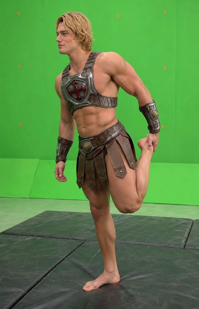 imlolade's tweet photo. Nicholas Galitzine (He-Man) | Masters Of The Universe Behind The Scenes (2026) https://t.co/3KcFTjMMM4