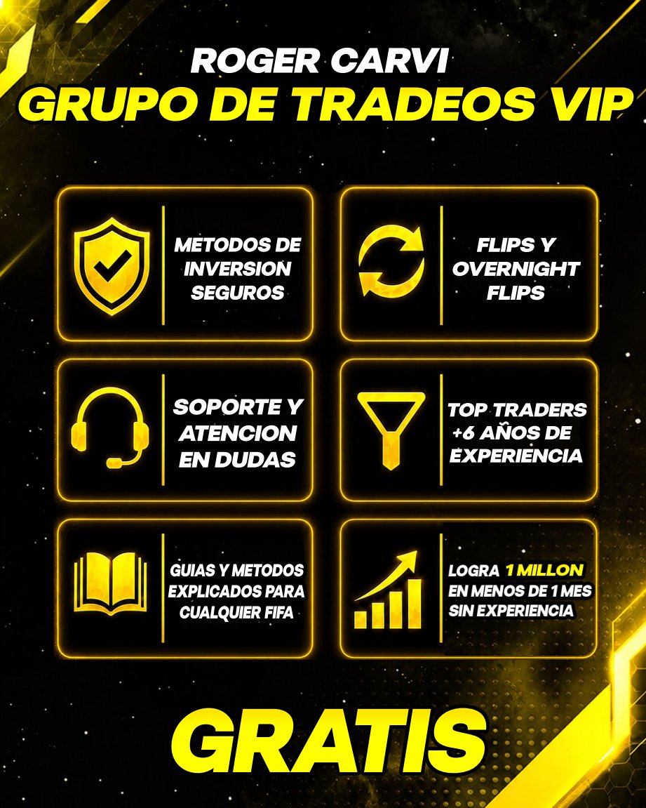 Roger_Carvi's tweet photo. BOMBAZOOO 💣💣💣 

Grupo VIP GRATIS para FC 27!!!

Les daremos mas detalles pronto, para que este año no tengan que pagar VIP, tendran TODO gratis.

Se vienen guias tambien por acá, no olviden seguirnos para estar pendientes de novedades. https://t.co/2fu45lT5Vg