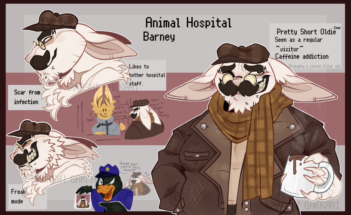 NotRllyKanashi's tweet photo. Dude can you leave my coffee alone..

#animalhospital #barney https://t.co/unrWbO2d8w