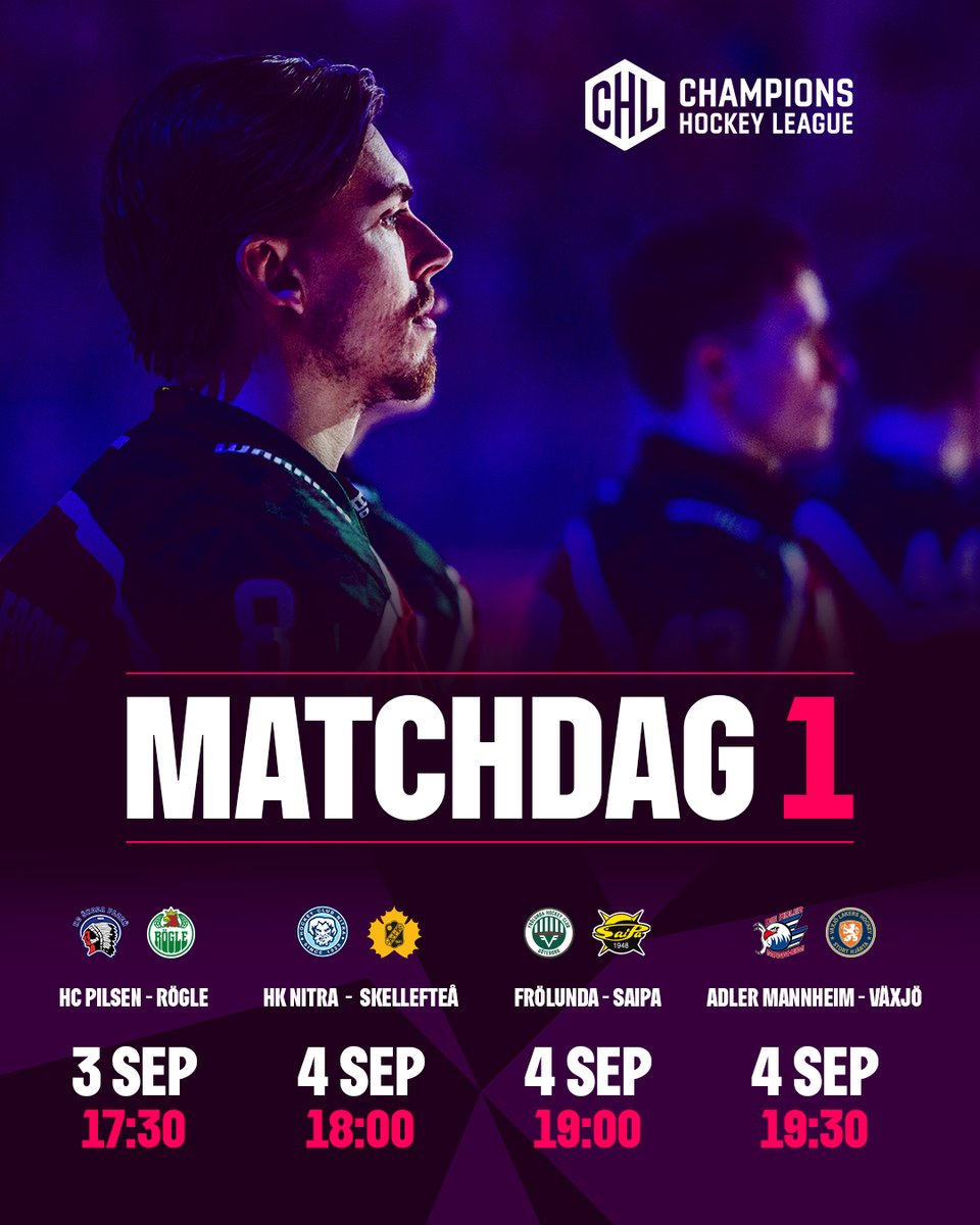 SHLse's tweet photo. 💥 I dag startar @championshockey!

Fyra SHL-lag är med i år: @frolunda_hc,@skelleftea_aik, @roglebk och @VLHlive. 

🔗 Text inför första omgången: https://t.co/4sbmregfze https://t.co/JrSg4DtR8K