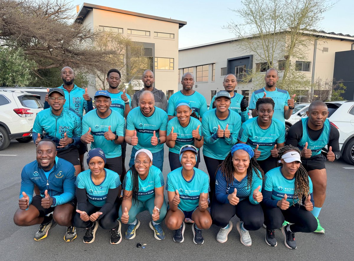 kgampib's tweet photo. Thirstday morning chairlady's run ๐๐พโโ๏ธ #runjozi #challengeyourself #fighting4fitness #waterfallAC ๐๐ https://t.co/wqeIkjfhlH