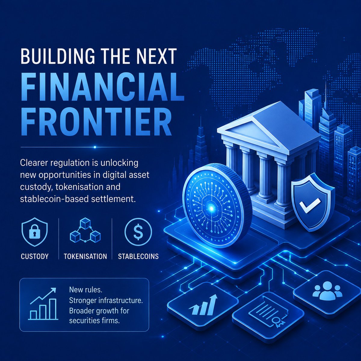 Esutra_org's tweet photo. The question in institutional finance has quietly changed.

It is no longer whether securities firms will engage with digital assets — but how, where, and under which framework.

A recent Fitch Ratings analysis marks the shift: from isolated pilots to regulated businesses. https://t.co/HeQrCYRRQu