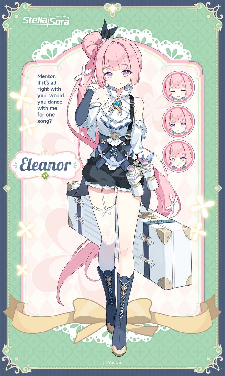 StellaSoraEN's tweet photo. ✧Trekker Introduction | Eleanor

I can't wait to go on an adventure with you, Mentor! That's right! If you don't mind, could you tell me some stories about the Monolith?

#StellaSora #Yostar https://t.co/edur0wejqM