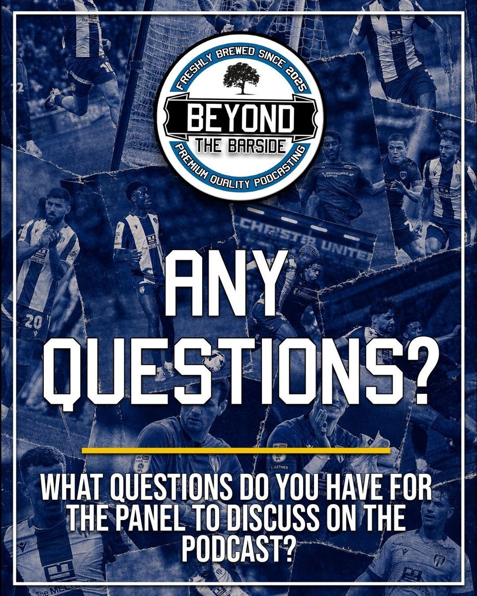 barsidepodcast's tweet photo. 📣 **WE RECORD TONIGHT! 🎙️**

The panel are getting together tonight to look ahead to the Swindon game

What do you want us to discuss?

❓ Team selection?
❓ Formation?
❓ Players to watch?

Drop your questions below 👇

#ColU #BeyondTheBarside https://t.co/dZ4ip5lXRd