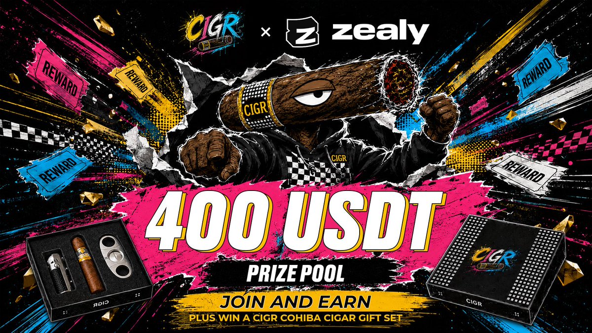 cigrhabana's tweet photo. 🔥 CIGR × Zealy @zealy_io  limited reward event is officially LIVE, two major prizes straight to you!

This time, no empty promises. Complete the on-chain quests on Zealy, and you could walk away with both rewards at once:
💰 400U cash reward — real money, ready to use the moment it lands
🎁 A Cohiba cigar gift box worth 150U — the benchmark of cigars, shipped straight to your door

Three simple steps to join:
① Enter Zealy and connect your account
② Complete the quests on the board
③ Hit the progress bar, and you're auto-entered into the winner list

Zero barrier, zero cost, done in just a few minutes. Whether you're new or veteran, the rewards treat every finisher the same, fair and open to all. Spots are limited and first come first served. The earlier you finish, the sooner you lock in your shot. Miss this round, and who knows when the next one comes.

👉 Start the quests on Zealy now: https://t.co/bzDacqB2y3
#cigr