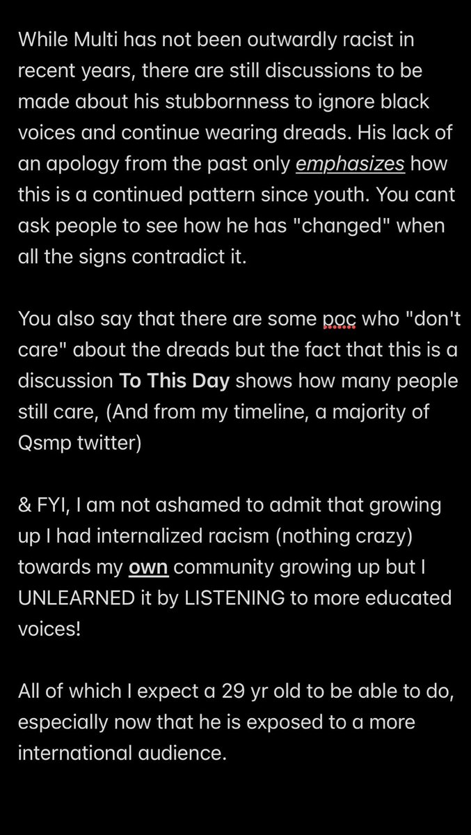 applewithahat's tweet photo. @witamtukamir @iihearttrose I appreciate you taking the time to write a response to me :)

Sorry for not being clearer in my initial response but i am not expecting an apology from multi for his past actions as a teen (ill explain why it is relevant though)

Racism isn't black and white, + + https://t.co/6xUVuL8BCP