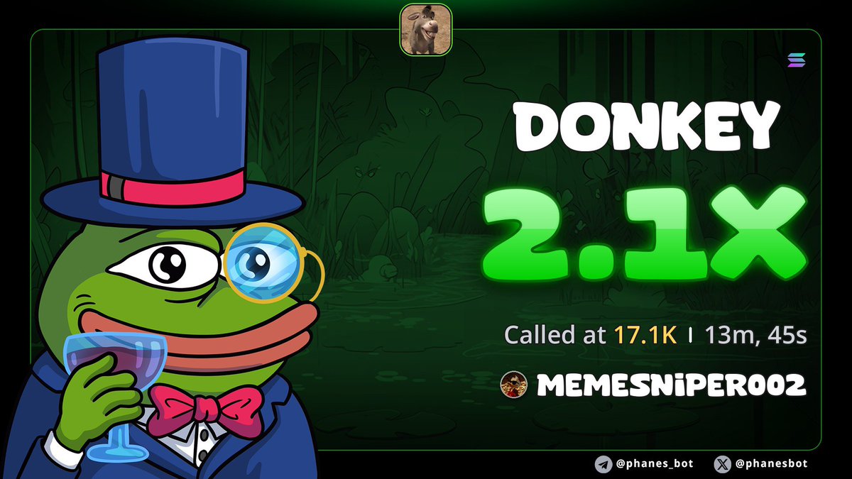 Memesniper002's tweet photo. 2x pump on $DONKEY
Early calls on my private TG
CA;
28fHmDG7CD7D1diVcF97gdjztUEc1mNRBvUNoagnpump https://t.co/UwnHVLkeBg