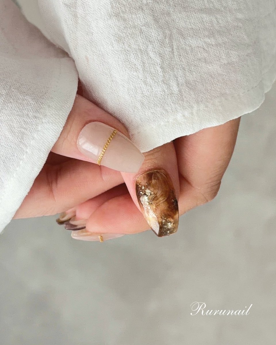 Rurunail's tweet photo. 秋ネイルの準備はできてますか？*.゜♡
今年のべっ甲ネイルチップは
ブラウンマグのフレンチとあわせて
大人っぽくしました🥹

https://t.co/2lreQHaGOI https://t.co/gY9Jm535ZF