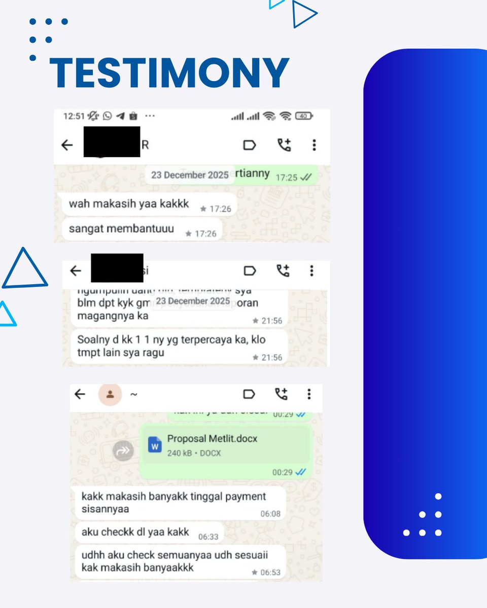 jasadeluxe's tweet photo. @leneireu bs kak, bab 4-5 kualitatif 650k aja kak, tim lulusan s2 PTN top 3 IPK Cum laude, hasil dijamin on point,

trusted dr 2023, ribuan testi, smua puas bgt, yu diorder https://t.co/jCQqsUGjih