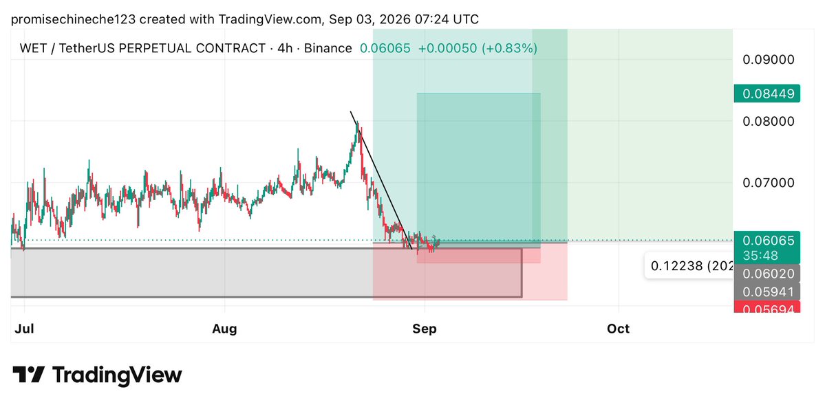 NECHE29463's tweet photo. $wet has risen from our entry point, we keep watching it for now https://t.co/Rz1kpapZE6