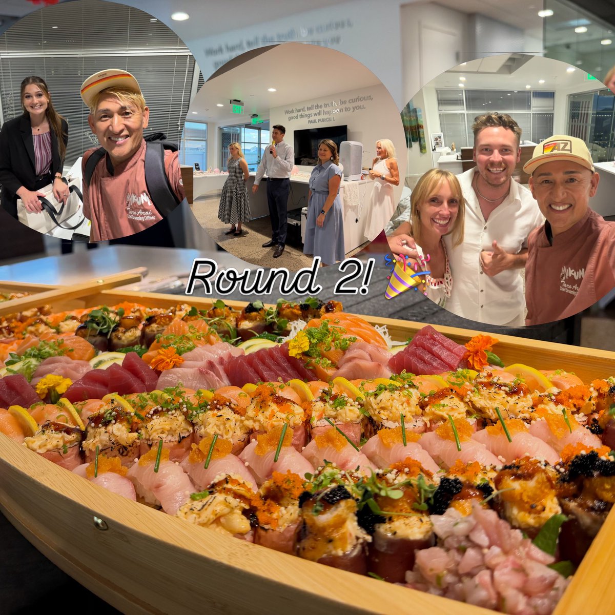 corneredbf_io's tweet photo. Back-to-back catering events for the #Baird Arizona office! 🙌 We truly appreciate their warm welcome every time! ❤️ We definitely need to open Mikuni in Scottsdale very soon! 🍣 https://t.co/AckzJpA46i