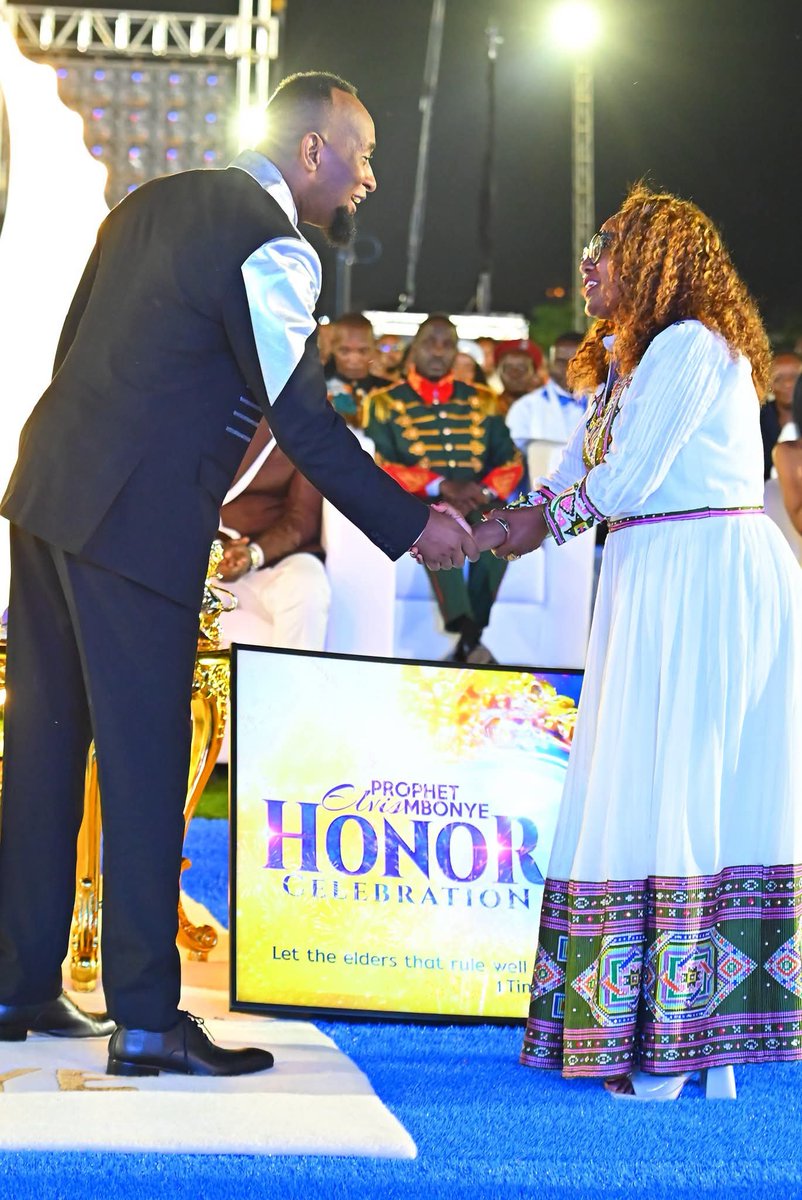 ProphetVicentM's tweet photo. Her Excellency Etsegenet Bezabih Yimenu, Ambassador Extraordinary and Plenipotentiary of the Federal Democratic Republic of Ethiopia to the Republic of Uganda, graced the honoring ceremony of Prophet Elvis Mbonye.

In her speech, she highlighted the significance of Ethiopia in the Bible, noting that Ethiopia is mentioned more than 40 times in Scripture.
#ProphetElvisMbonye
