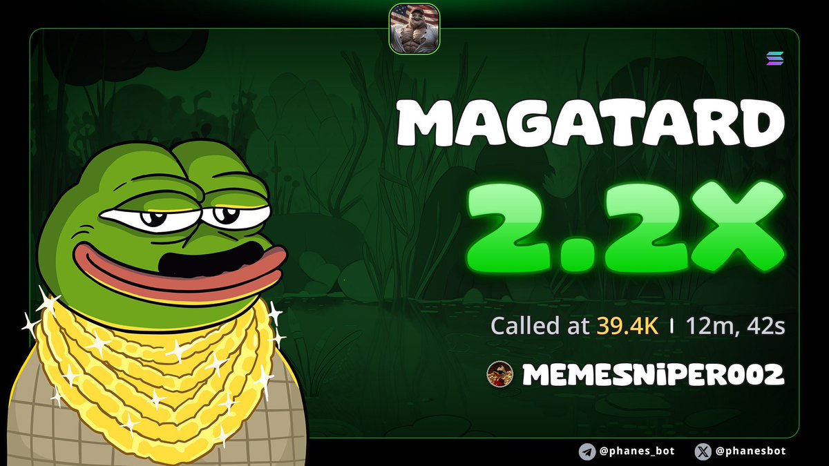 Memesniper002's tweet photo. 2x pump on $MAGATARD
Early calls on my private TG
CA;
9HC7yDTyznLNsedzNu1ra82FE3384tJdsBjk2UHPpump https://t.co/70f4wK8zoY