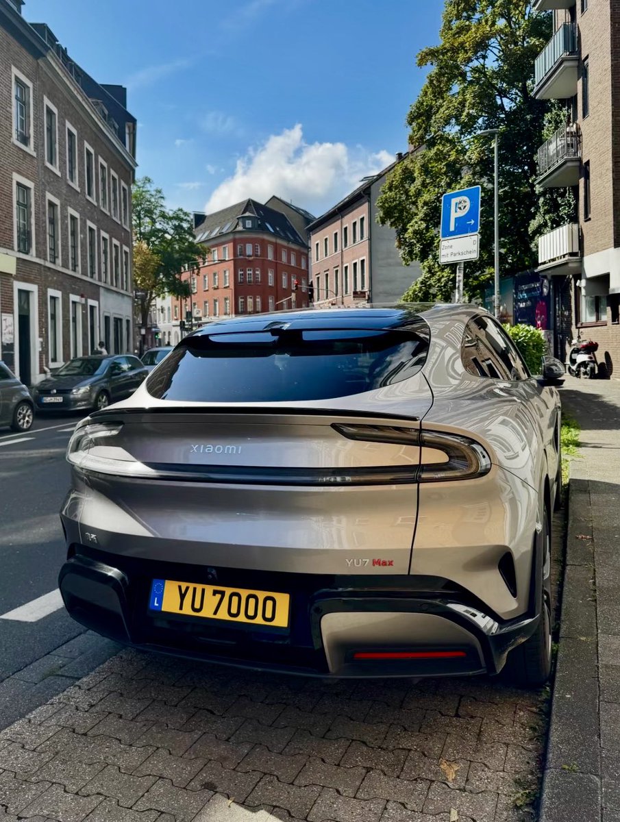 DriveGreen80167's tweet photo. It happened, the first Xiaomi YU7 officially registered in Luxembourg 🇱🇺⚡️and what a personalized registration 😅 https://t.co/1ioenIYbeE