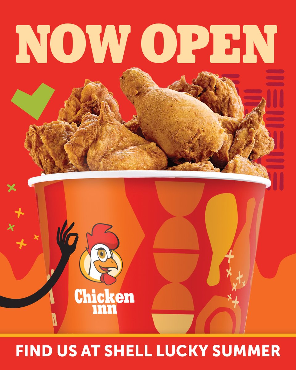 ChickenInn_Ke's tweet photo. Shell Lucky Summer imefika, na kama kawaida, sisi hufika na deals za newcomers 😍🔥

Get 2 pieces of Chicken, a scoopin’ of fries + a FREE 350ml soda for Ksh.399.
Hii ni exclusive to Shell Lucky Summer ONLY, so ukiwa area, pita uchape yako.

#NewStoreAlert #LuvDatChicken https://t.co/4B3CwRBh7l