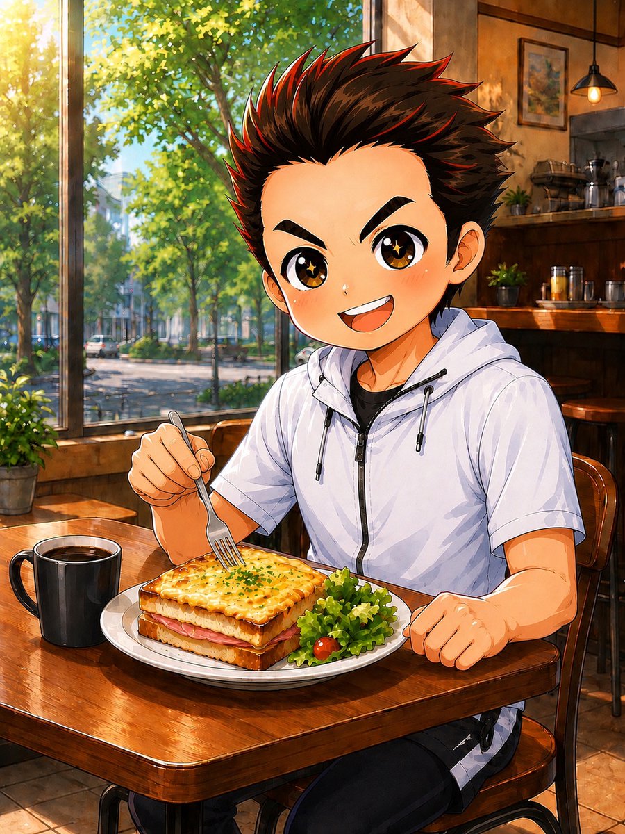 P_Ark_Soka's tweet photo. カフェに立ち寄り☕

モーニングメニューの

クロックムッシュを注文🍞

ハム🐖チーズ🧀ホワイトソースが交わり

お腹も心も大満足👍

＃ピーアーク　＃9月究極　＃草加　＃毎日爽快　＃スロット https://t.co/e4yrvrz4JA