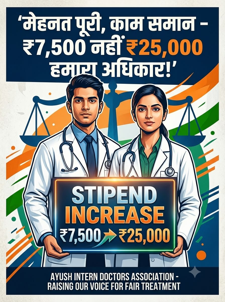 GangwarYashraj's tweet photo. We request the Uttar Pradesh Government to increase the AYUSH internship stipend to ₹25,000.
@ayushupdept @dayalugurubjp @SureshKKhanna @CMOfficeUP @upayushdept @moayush #25kforAYUSH #hikeAYUSHstipend #AYUSHinternsUP https://t.co/QqKHgHvoq6