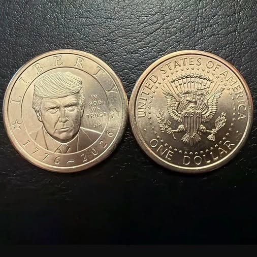 CanadaPR_vn's tweet photo. Tin mới 🔥 Đồng xu in hình ông Trump chính thức lưu hành tại Mỹ https://t.co/2EMrhwnuTc
