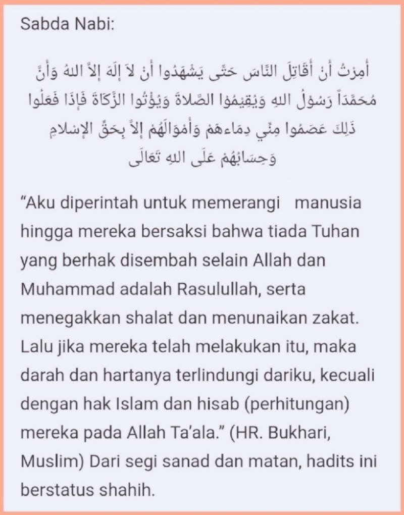 Sentjoko's tweet photo. Pernyataan hebat :“kita mengizinkan mereka hidup damai &amp; beribadah saja itu sudah toleransi”, daripada mereka mengikuti ajaran nabi, bisa musnah seluruh Kafir seperti yang pernah terjadi di Jazirah. https://t.co/DtSkiV3Eox