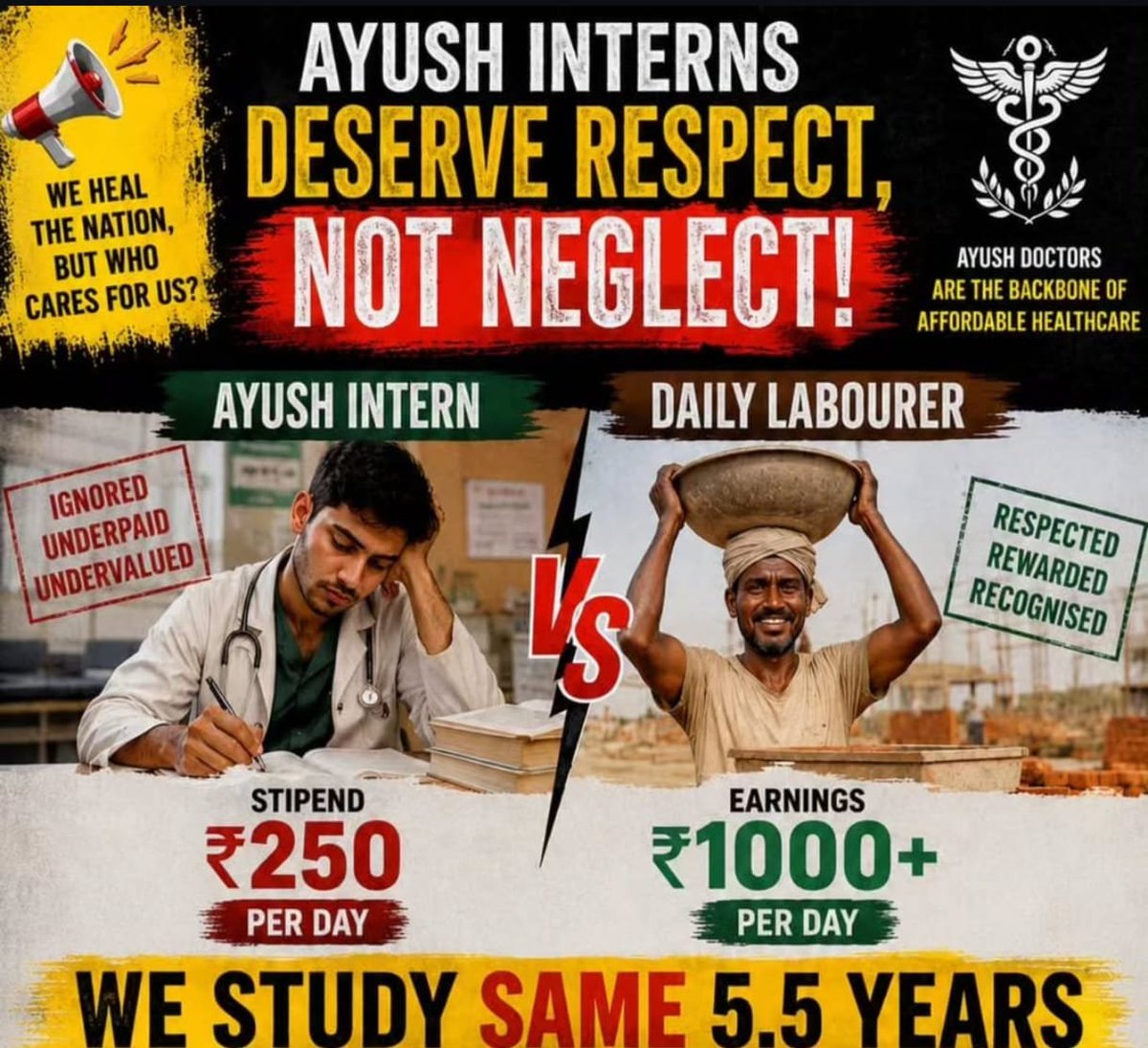 Saransh_03's tweet photo. 1,2,3,4 stipend karo 25000
@ayushupdept @dayalugurubjp @SureshKKhanna @CMOfficeUP @upayushdept @moayush

#25kforAYUSH #hikeAYUSHstipend #AYUSHinternsUP https://t.co/wd6tbfIU4P
