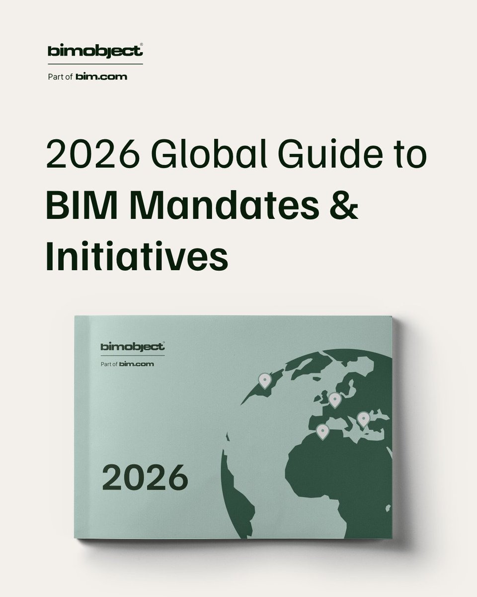 BIMobject's tweet photo. Exciting news! 🚀
Our 2026 edition of the Global Guide to BIM Mandates and Initiatives is at your hands! 

Secure your copy today: https://t.co/QwUnu537fx https://t.co/JuLmti2Ioi