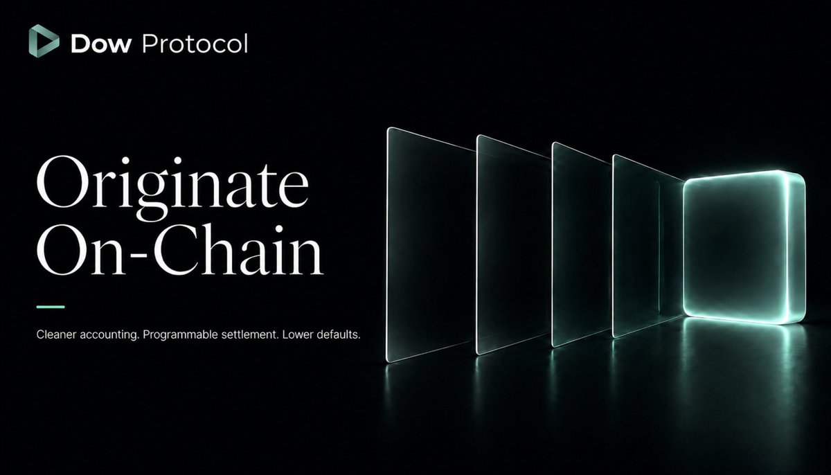 DowProtocol's tweet photo. Figure and its partners have already originated over $30 Billion of loans through a blockchain-native capital-markets stack. BIS argues why this matters since tokenization can collapse messaging, reconciliation and settlement into one operation, replacing multiple ledgers and hand-offs with a single programmable asset record. 

Dow Protocol applies that architecture to commerce credit with ownership, repayment waterfalls and risk triggers are defined at origination, not reconciled after the fact. The important point is not that blockchain eliminates credit risk, but that live underwriting plus pre-programmed cash-flow control leaves fewer places for risk to hide.