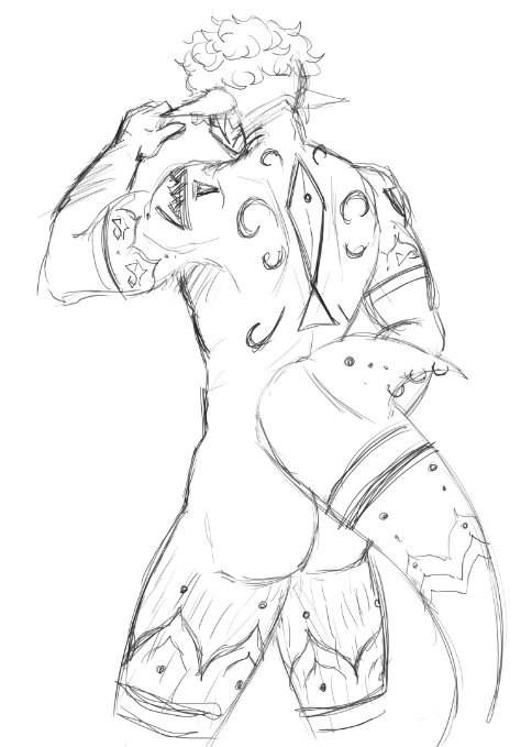 TapedKingg's tweet photo. Back from a small hiatus, here's a back doodle of my boy https://t.co/nxO3DExaJW