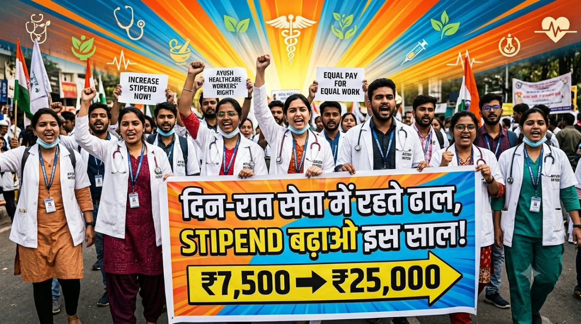 MansiGupta1589's tweet photo. AYUSH students की collective आवाज़: ₹7,500 से ₹25,000 internship stipend की वृद्धि की जाए। #AYUSHStipendHike 
@ayushupdept
@dayalugurubjp @SureshKKhanna @CMOfficeUP
@upayushdept @moayush
#25kforAYUSH
#hikeAYUSHstipend
#AYUSHinternsUP https://t.co/oA1AE1y90L